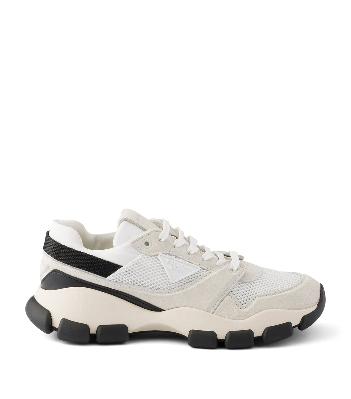Prada Mesh Fabric and Suede Sneakers