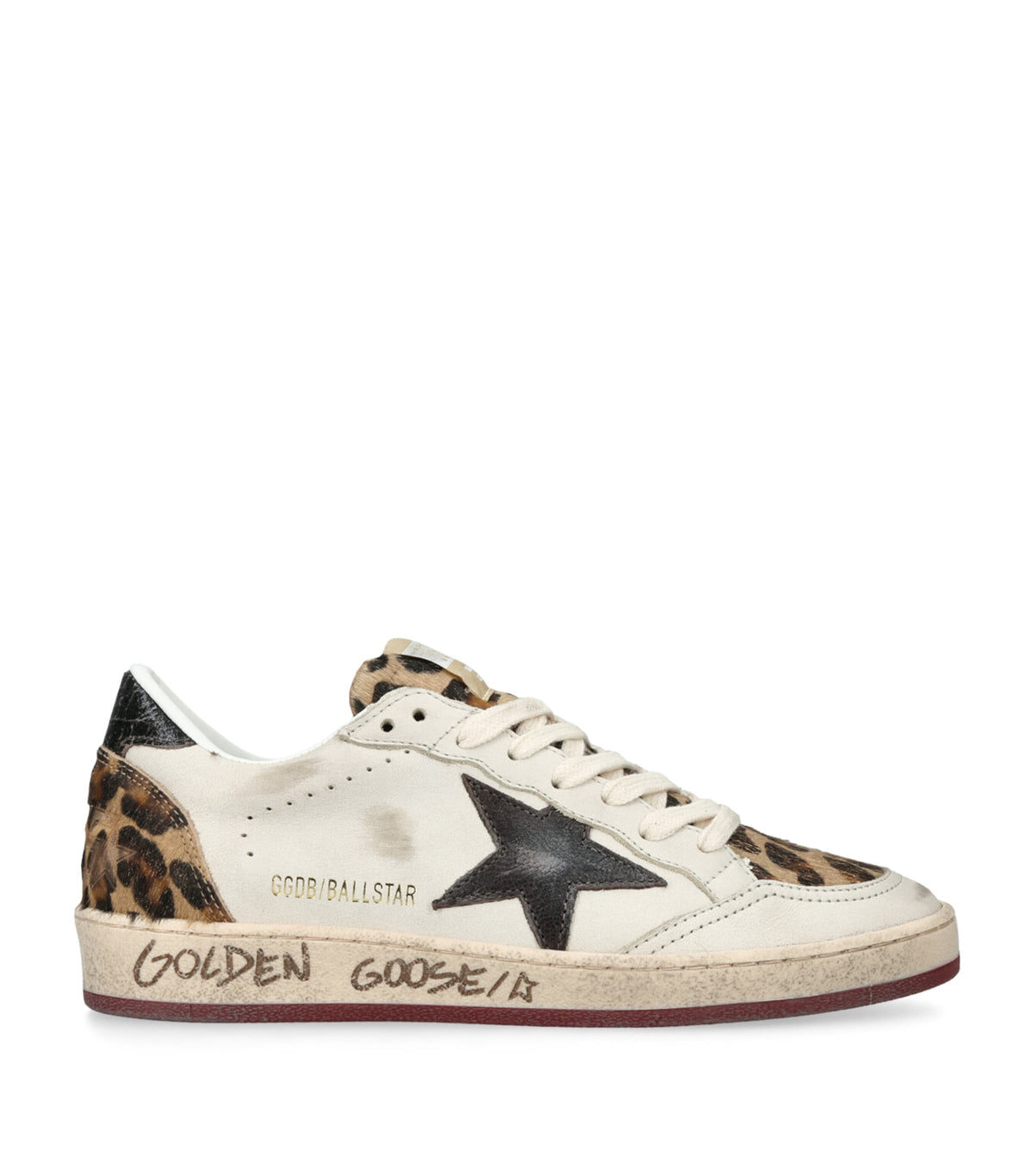 Golden Goose Leather-Pony Hair Ballstar Sneakers