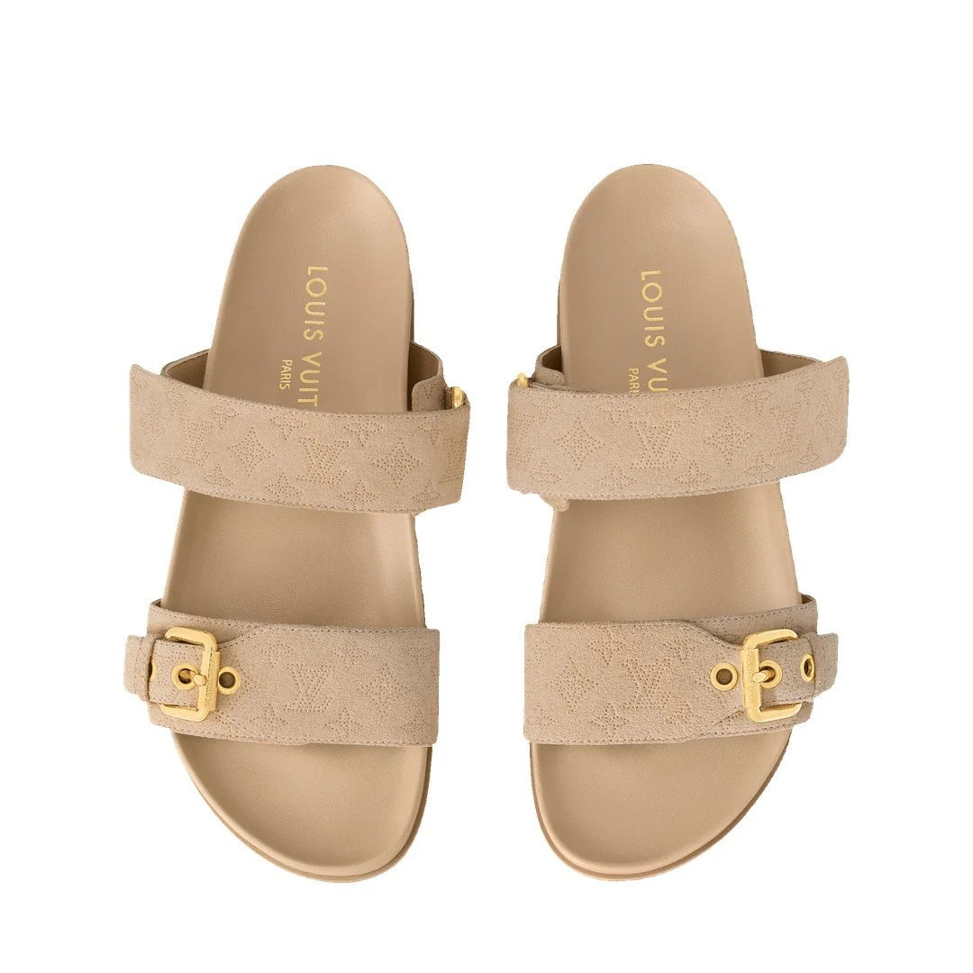 Louis Vuitton Catogram Bom Dia Flat Mule - Beige/Nude