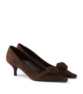 Prada Suede Floral-Detail Pumps 55