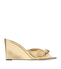 Jimmy Choo Livi 85 Leather Wedge Mules