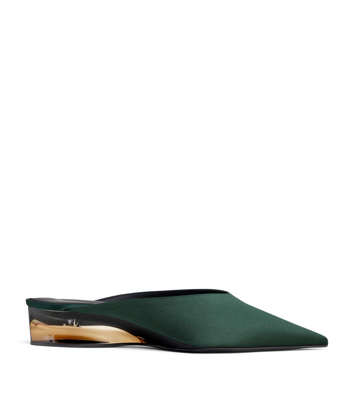 Alaïa Satin Invisible Wedge Mules 30