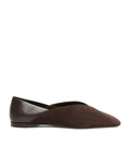 Max Mara Suede Leather-Trim Ballet Flats