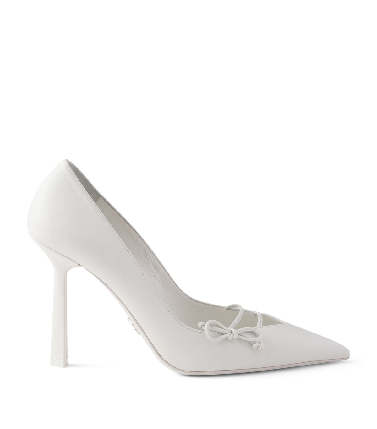 Prada Leather Bow-Detail Pumps 100