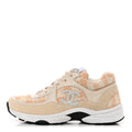CHANEL TWEED SUEDE CALFSKIN CC SNEAKERS ORANGE
