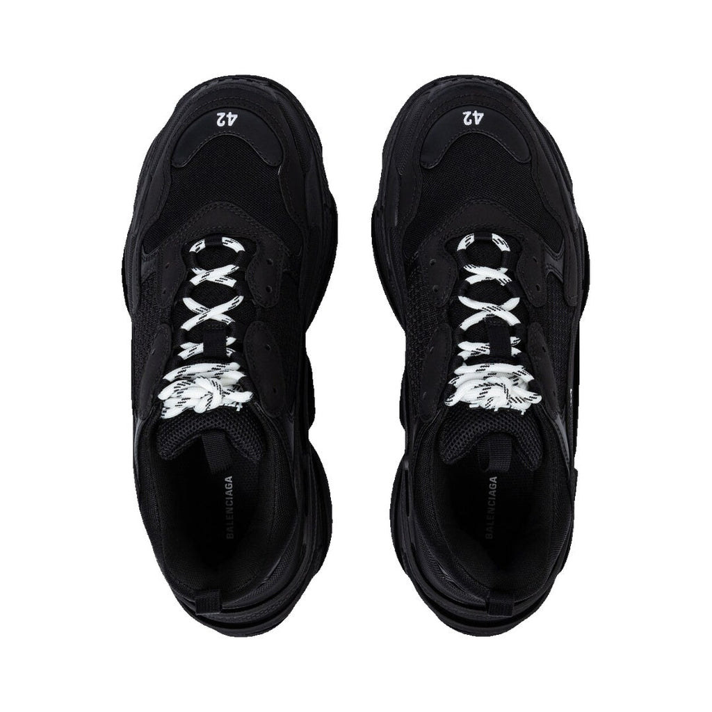 BALENCIAGA TRIPLE S. LACE-UP SNEAKERS BLACK