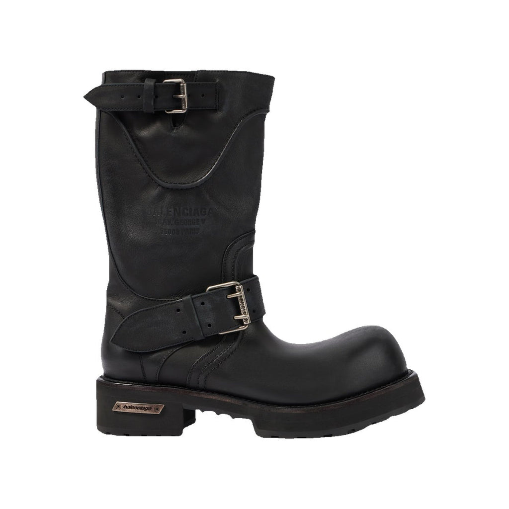 BALENCIAGA VENOM LEATHER BOOTS BLACK
