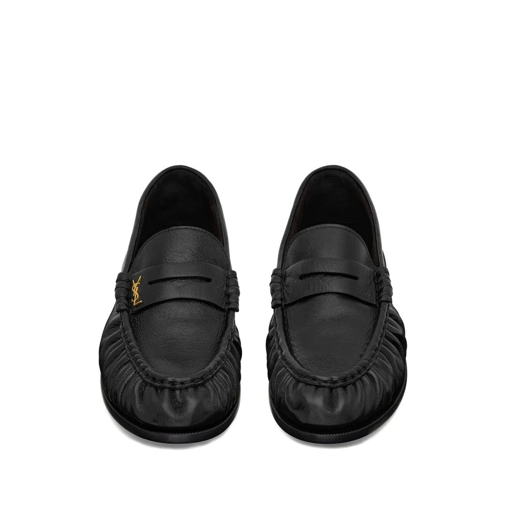 SAINT LAURENT LE LOAFER HEELED PUMPS BLACK