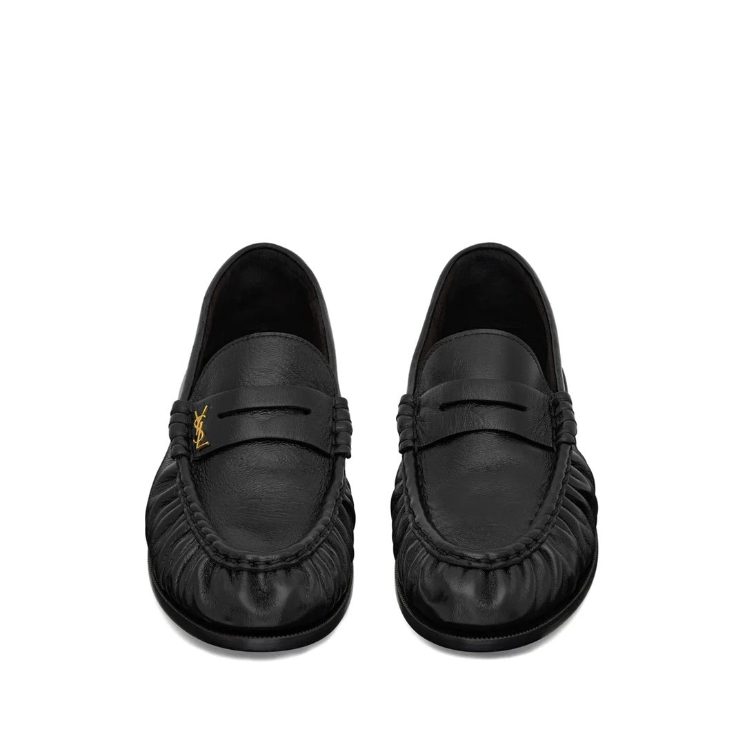 SAINT LAURENT LE LOAFER HEELED PUMPS BLACK