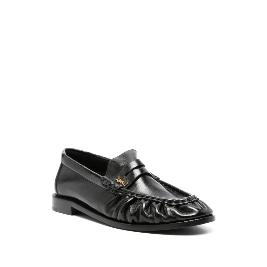 SAINT LAURENT LE LOAFER HEELED PUMPS BLACK