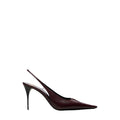 SAINT LAURENT BABYLONE BRETEUIL SLINGBACK PUMPS BURGUNDY