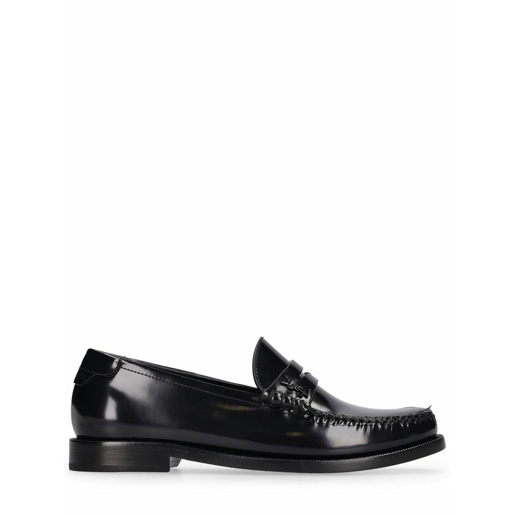 SAINT LAURENT LE LOAFER MONOGRAM TASSEL LOAFERS BLACK