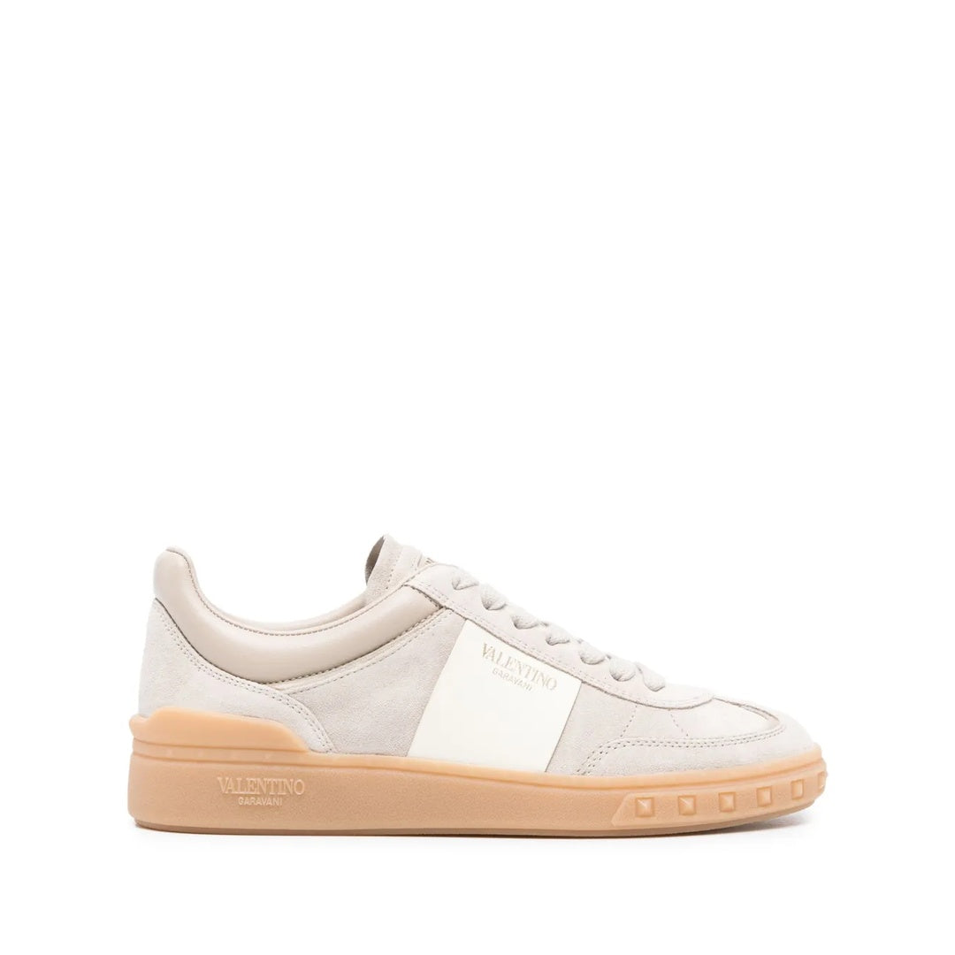 VALENTINO GARAVANI UPVILLAGE SNEAKER IN WOVEN RAFFIA FABRIC BEIGE