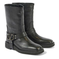 VALENTINO GARAVANI RAYONS BIKER BOOT CALFSKIN 40MM BLACK