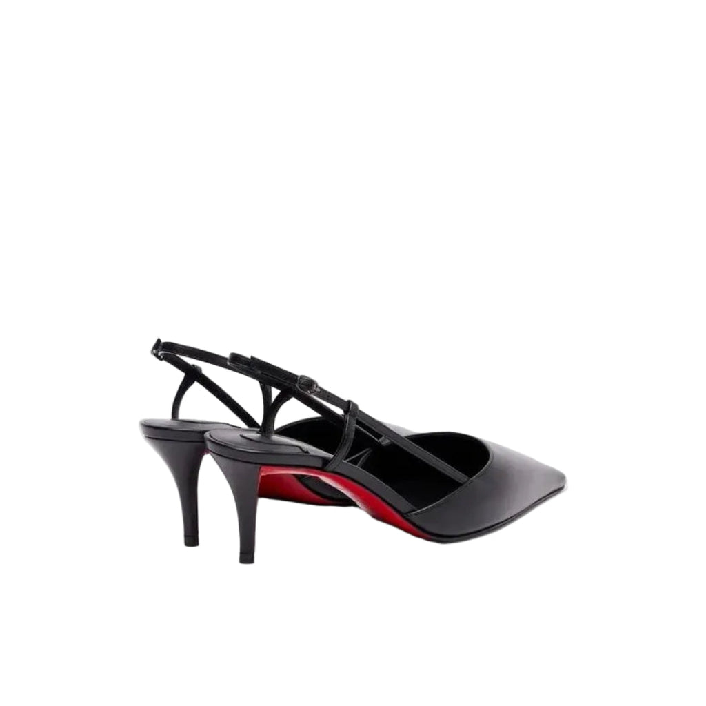 CHRISTIAN LOUBOUTIN MISS Z SLING BACK BLACK 60MM BLACK