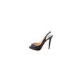 CHRISTIAN LOUBOUTIN SOFIA Z PEEP TOE SLINGBACK PUMP BLACK