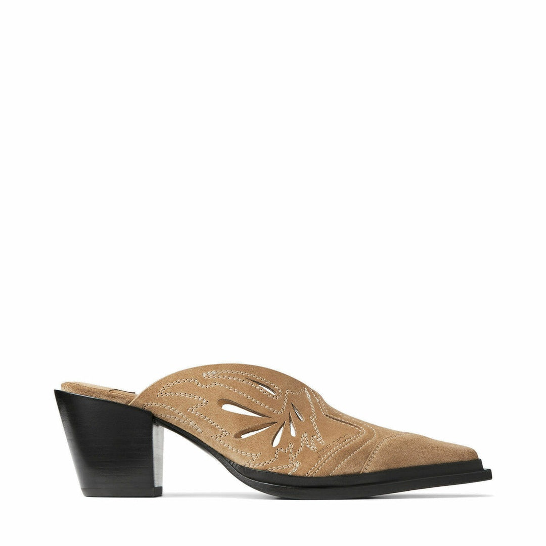 JIMMY CHOO GLACE MULE TAN