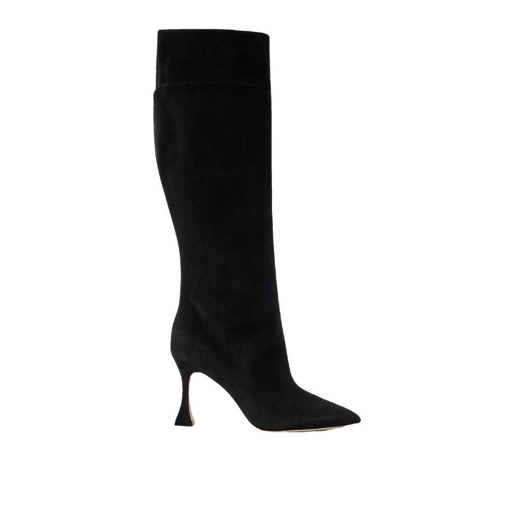 MANOLO BLAHNIK NETAS SUEDE BOOTS BLACK