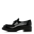 PRADA SPAZZOLATO PADDED TRIANGLE LOGO SLINGBACK FLATS WHITE