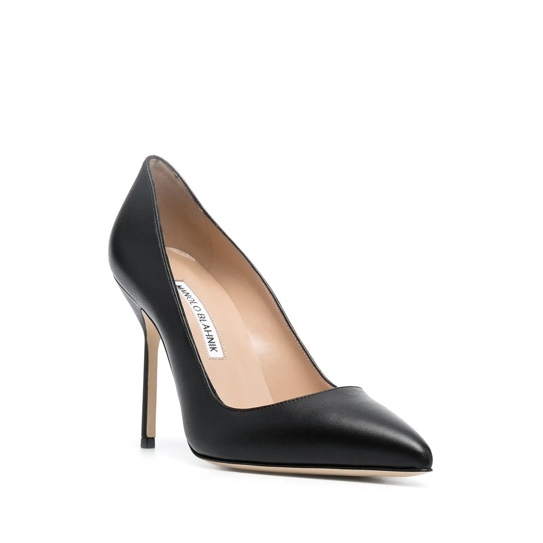 MANOLO BLAHNIK BB 90MM POINTED PUMPS BLACK