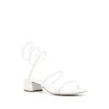 RENÉ CAOVILLA CLEO SANDAL WHITE LEATHER WHITE