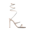 RENÉ CAOVILLA CLEO 40MM CRYSTAL-EMBELLISHED SANDAL CREAM