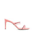 RENÉ CAOVILLA BUTTERFLOWER CRYSTAL IVORY SANDAL PINK