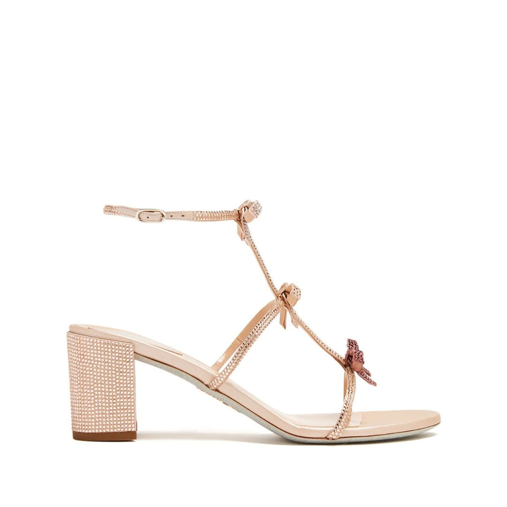RENÉ CAOVILLA CATERINA BLUSH SANDAL ROSE GOLD